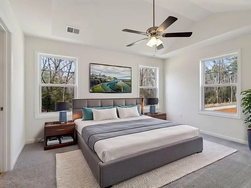 Furnished interior view inside a new home in Providence Station at Trolley Run, Aiken (Image 10).
