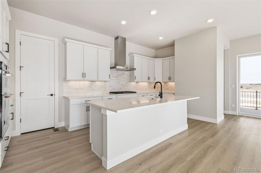 Furnished interior view inside a new home in Kitchel Lake at Serratoga Falls, Timnath (Image 5).