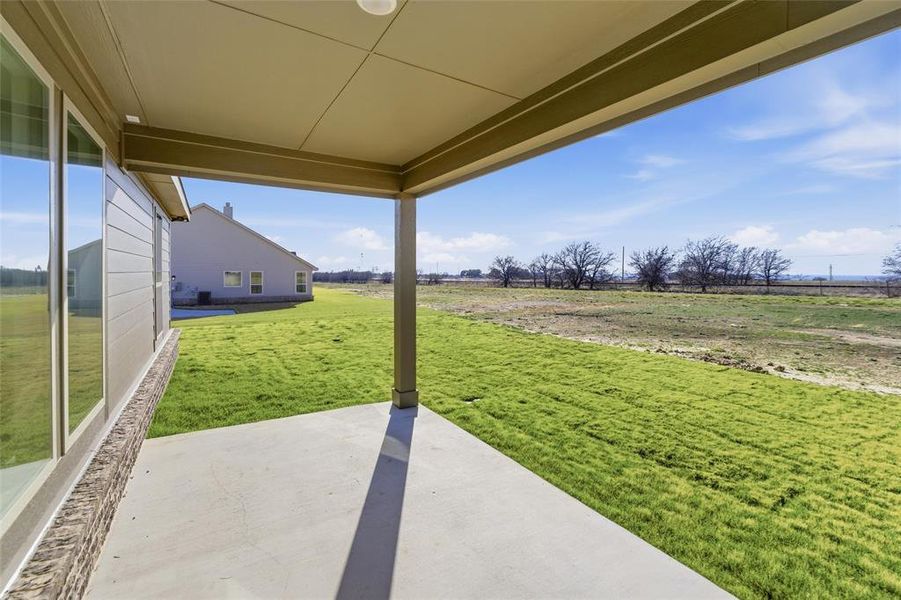 View of patio featuring a view of rural / pastoral area