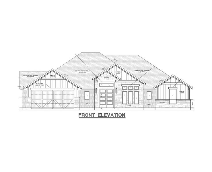 Exterior rendering of this home design in , New Caney, TX (Image 1).