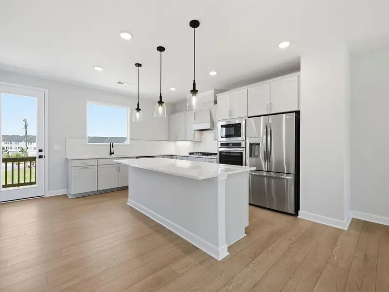 Furnished interior view inside a new home in Forestville Yard Townhomes, Knightdale (Image 7). Furnished interior view inside a new home in Forestville Yard Townhomes, Knightdale (Image 7).