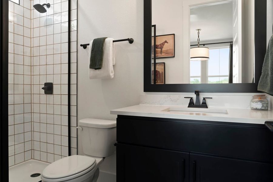 Furnished interior view inside a new home in Park Collection At Wolf Ranch, Georgetown (Image 32).