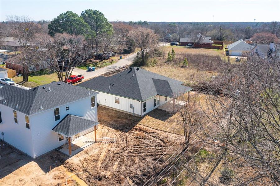 Birds eye view of property