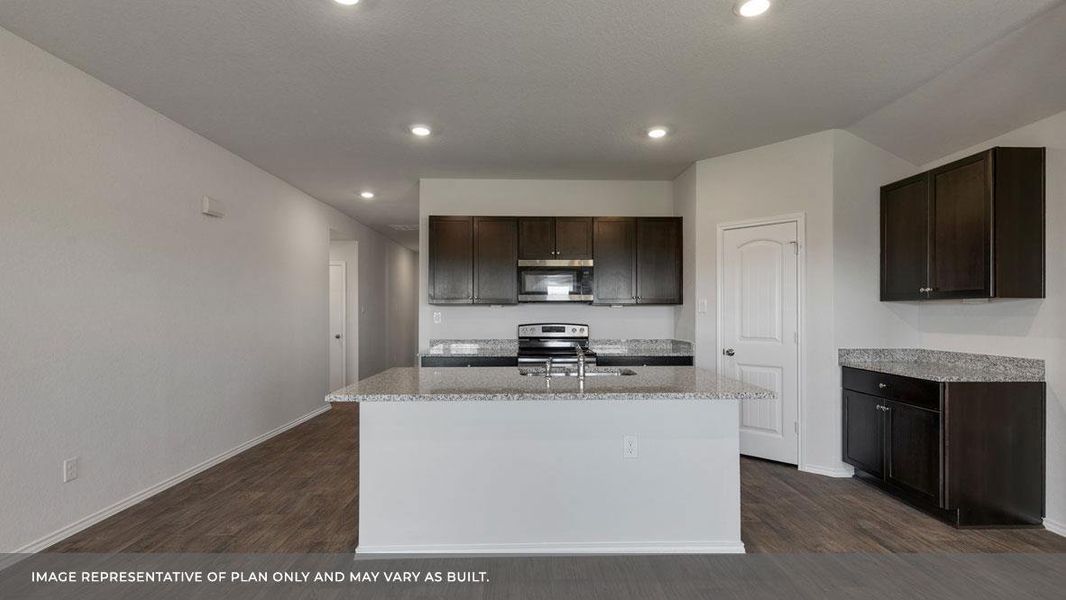 Furnished interior view inside a new home in Bar W Ranch, Leander (Image 7). Furnished interior view inside a new home in Bar W Ranch, Leander (Image 7).
