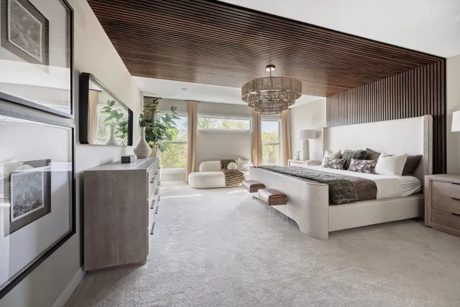 Representative furnished interior of a home built from the Blair by Fischer Homes in Leeland Farms, Fuquay Varina (Image 27).