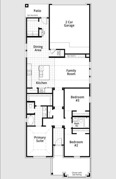 2D floor plan layout of this home in Indigo: 40ft. lots, Richmond, TX (Image 4).