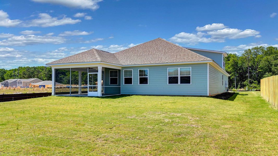 Exterior details and patio area of a home in Sease's Pond, Gilbert (Image 27).