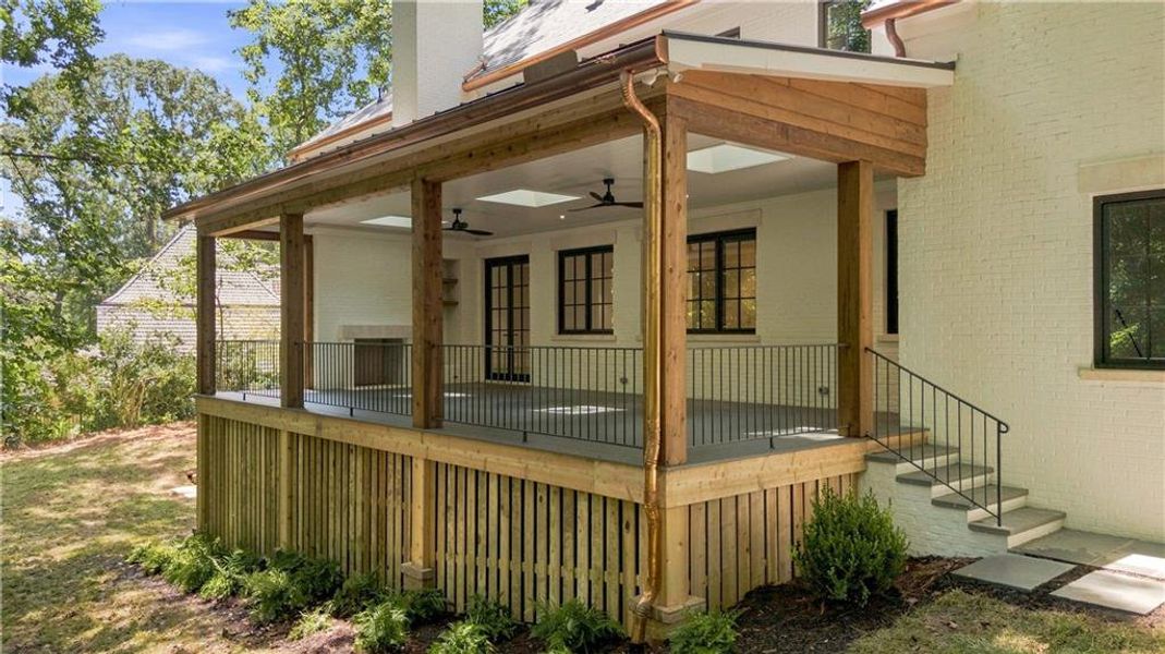 Exterior details and patio area of a home in , Atlanta (Image 34).