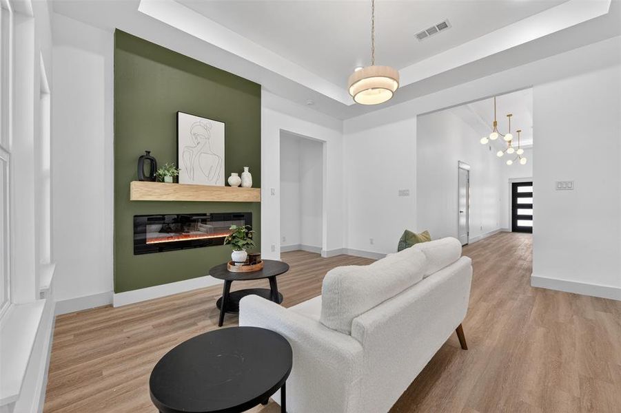 Furnished interior view inside a new home in , Fort Worth (Image 10).