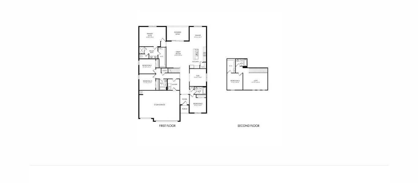 2D floor plan layout of this home in Two Rivers - Signature Series, Zephyrhills, FL (Image 3).