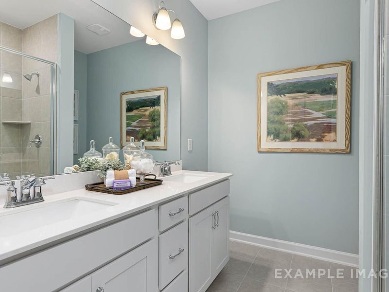 Furnished interior view inside a new home in Retreat at North Main, Lillington (Image 8). Furnished interior view inside a new home in Retreat at North Main, Lillington (Image 8).