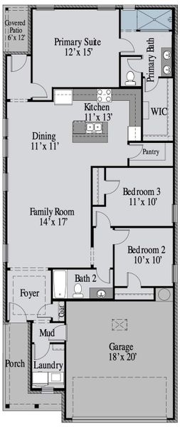2D floor plan layout of this home in Reunion, Rhome, TX (Image 5). 2D floor plan layout of this home in Reunion, Rhome, TX (Image 5).