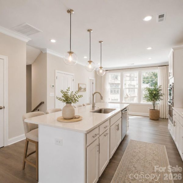 Furnished interior view inside a new home in , Charlotte (Image 4).