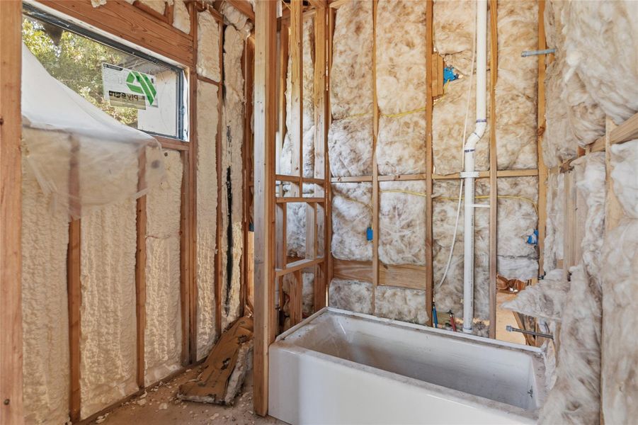 Bathroom with tub