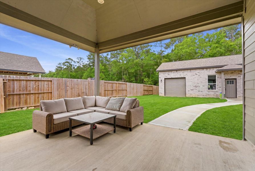 Back porch leading to shop
