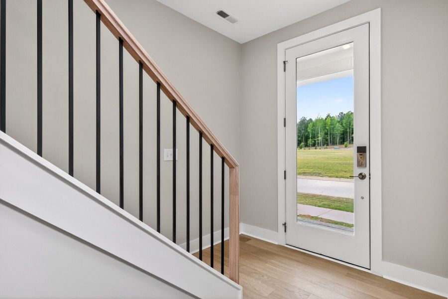 Representative unfurnished interior of a home built from the Ember B by Homes by Dickerson in Chatham Park, Pittsboro (Image 8).