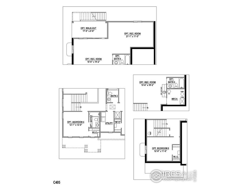 2D floor plan layout of this home in RainDance - 60s, Windsor, CO (Image 5).