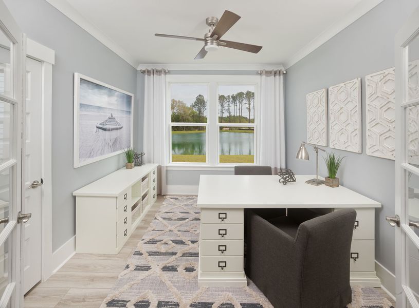 Representative furnished interior of a home built from the Prestige by Pulte Homes in Salem Bay, Beaufort (Image 14).