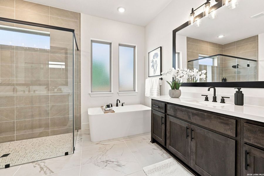 Furnished interior view inside a new home in Shavano Highlands, San Antonio (Image 15).