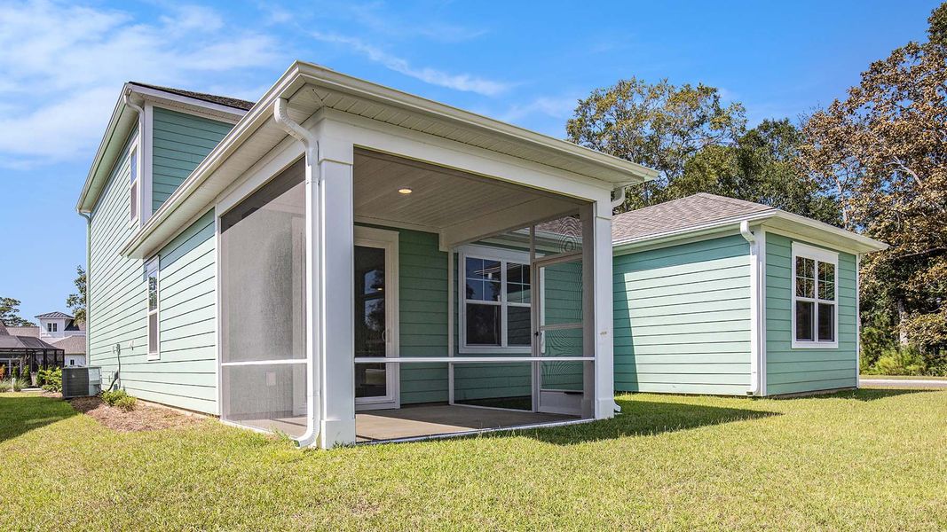 Exterior details and patio area of a home in Heron Pointe, Myrtle Beach (Image 4). Exterior details and patio area of a home in Heron Pointe, Myrtle Beach (Image 4).