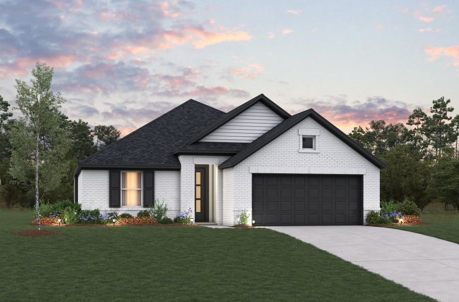 Representative exterior photo of a completed home built from the Brook by Beazer Homes in Laurel Landing: Landmark Collection, Alvin, TX (Image 23).