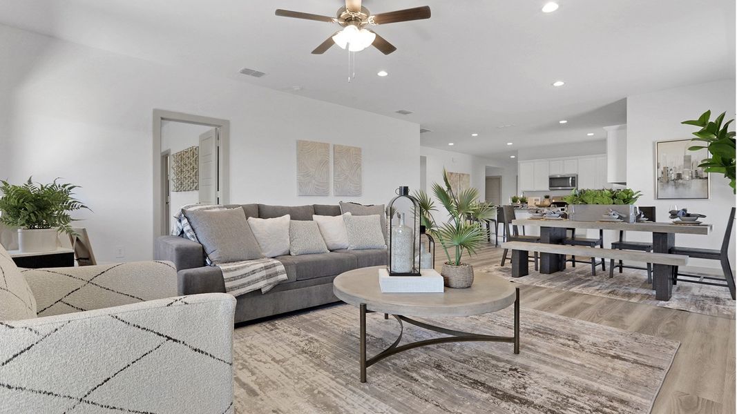 Representative furnished interior of a home built from the The Kingston by D.R. Horton in Everest Heights, Lubbock (Image 5).