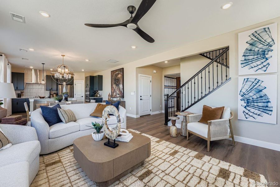 Furnished interior view inside a new home in Wolf Creek Run, Strasburg (Image 11).