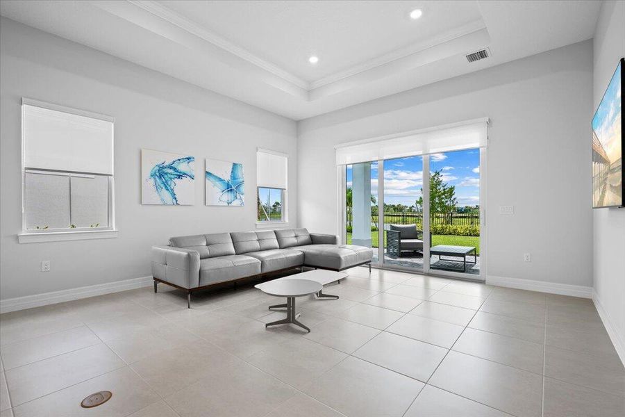 Furnished interior view inside a new home in Avondale at Avenir, Palm Beach Gardens (Image 3).
