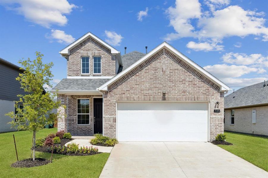 Front exterior of a new home in Venetian, Weston, TX, highlighting curb appeal (Image 2).