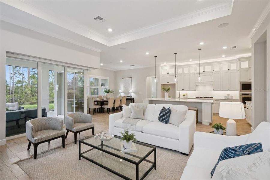 Furnished interior view inside a new home in Del Webb Sunbridge, St. Cloud (Image 38). Furnished interior view inside a new home in Del Webb Sunbridge, St. Cloud (Image 38).