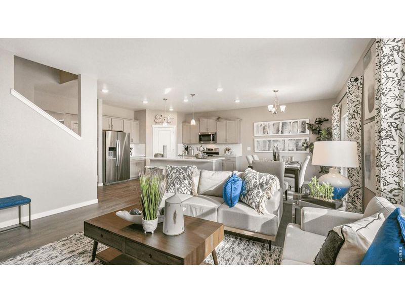 Furnished interior view inside a new home in Vantage, Berthoud (Image 10). Furnished interior view inside a new home in Vantage, Berthoud (Image 10).