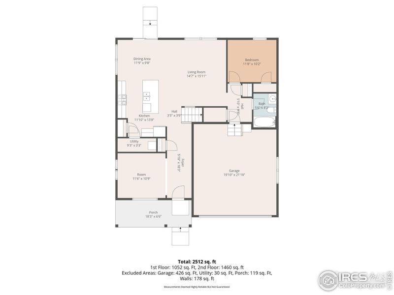 2D floor plan layout of this home in Northridge Estates, Greeley, CO (Image 6).