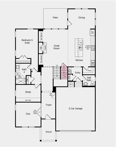 2D floor plan layout of this home in Bailey Fence, Dacula, GA (Image 4).