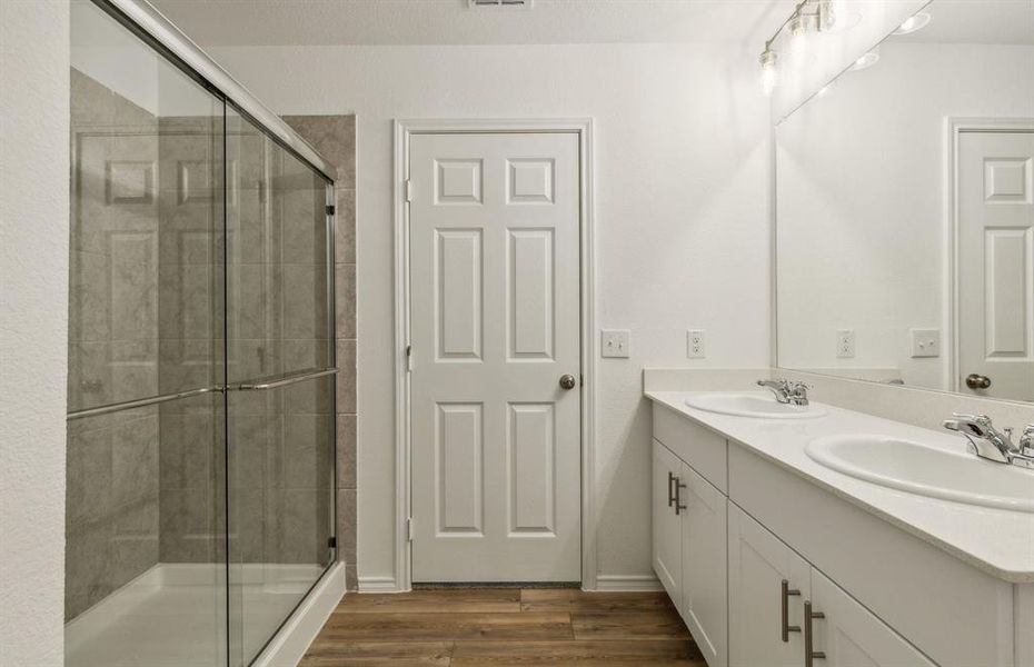 Spacious owner's bathroom *real home pictured