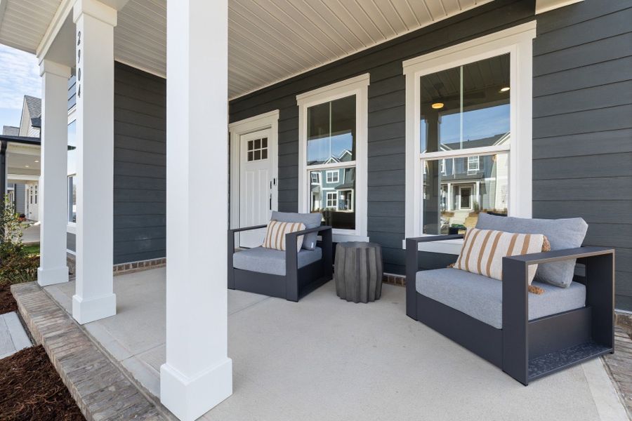 Representative exterior details of a home built from the Rockingham by Pulte Homes in Saunders Farm, Fuquay Varina (Image 3).