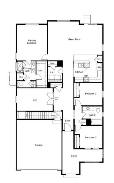 2D floor plan layout of this home in The Nest Reserve at Canyon Creek, Erie, CO (Image 3). 2D floor plan layout of this home in The Nest Reserve at Canyon Creek, Erie, CO (Image 3).