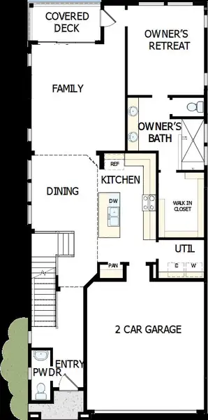 2D floor plan layout of this home in Revel Crossing at Wolf Ranch - The Panorama Collection, Colorado Springs, CO (Image 3). 2D floor plan layout of this home in Revel Crossing at Wolf Ranch - The Panorama Collection, Colorado Springs, CO (Image 3).
