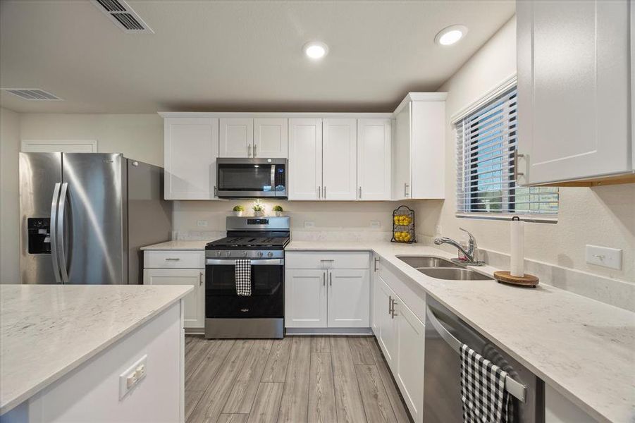 Beautiful Kitchen with Gas Range.