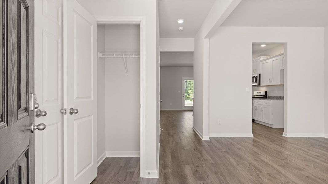 Representative unfurnished interior of a home built from the Ansley by D.R. Horton in The Islands, Beech Island (Image 38). Representative unfurnished interior of a home built from the Ansley by D.R. Horton in The Islands, Beech Island (Image 38).