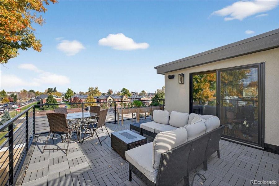 Exterior details and patio area of a home in , Denver (Image 2).
