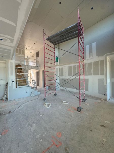 Family Room of Home with Soaring Ceilings