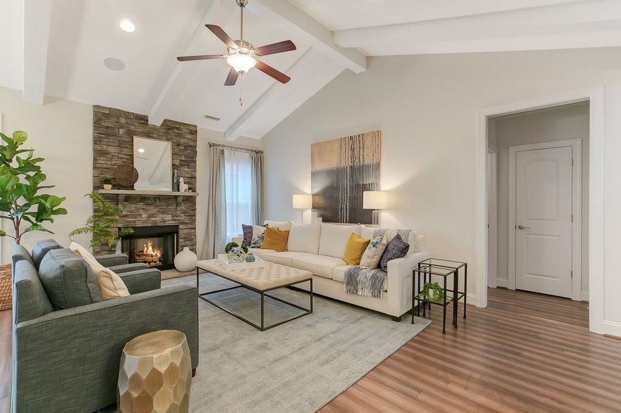 Representative furnished interior of a home built from the Ashton by Keystone Homes NC in Weybridge, Burlington (Image 15).