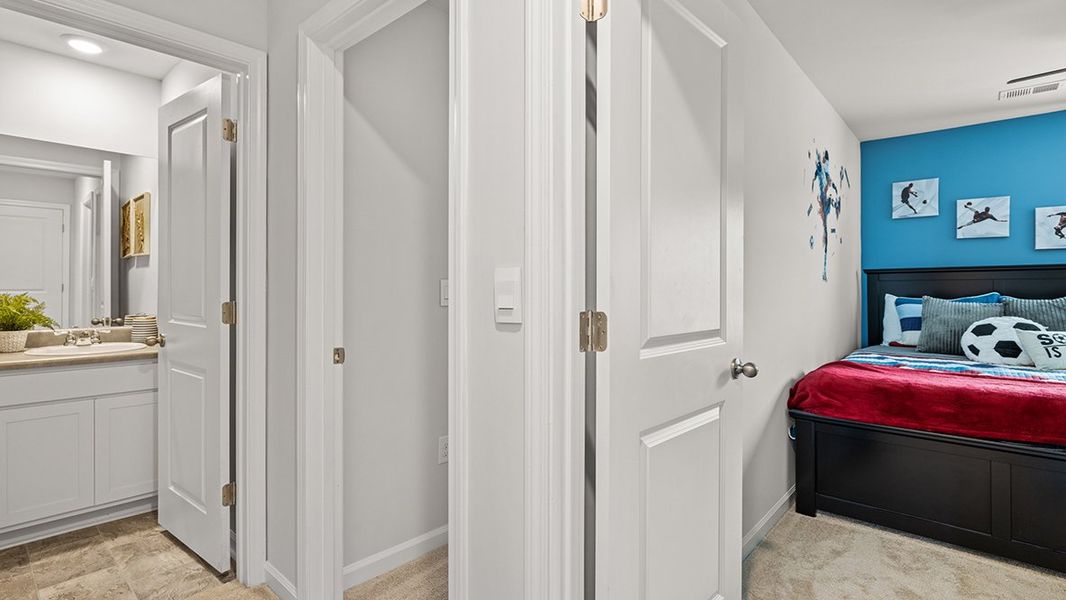 Representative furnished interior of a home built from the Maywood 3 by D.R. Horton in The Parish at Flat Rock Townhomes, Graniteville (Image 32).