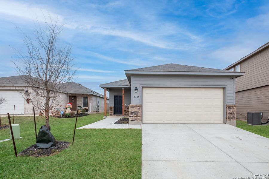 Front exterior of a new home in , San Antonio, TX, highlighting curb appeal (Image 1). Front exterior of a new home in , San Antonio, TX, highlighting curb appeal (Image 1).