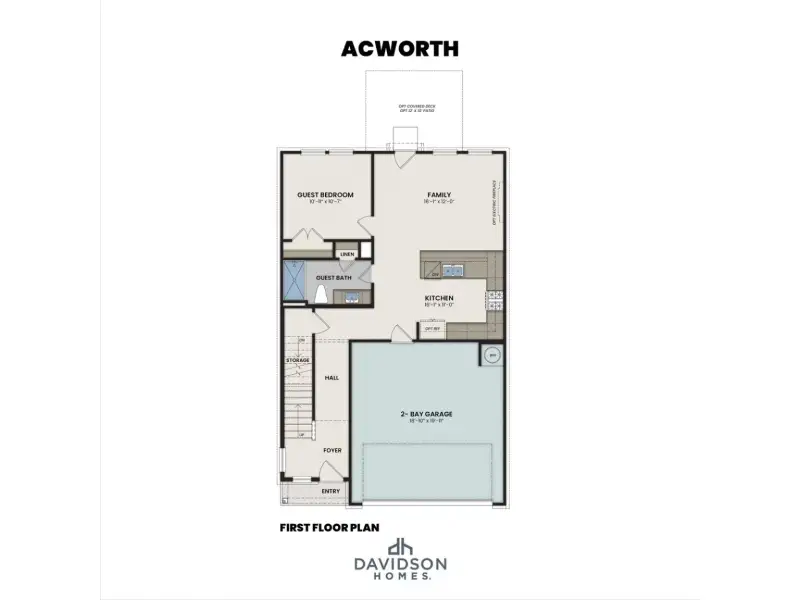 2D floor plan layout for the The Acworth D by Davidson Homes LLC in The Bluffs, Canton, GA (Image 3). 2D floor plan layout for the The Acworth D by Davidson Homes LLC in The Bluffs, Canton, GA (Image 3).