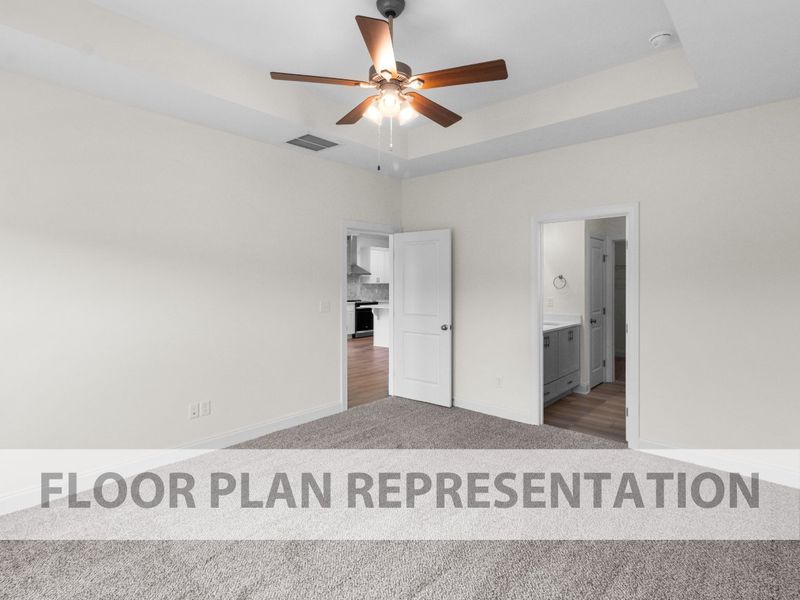 Primary Bedroom | 1570 Plan Ranch-Style Home Primary Bedroom | 1570 Plan Ranch-Style Home