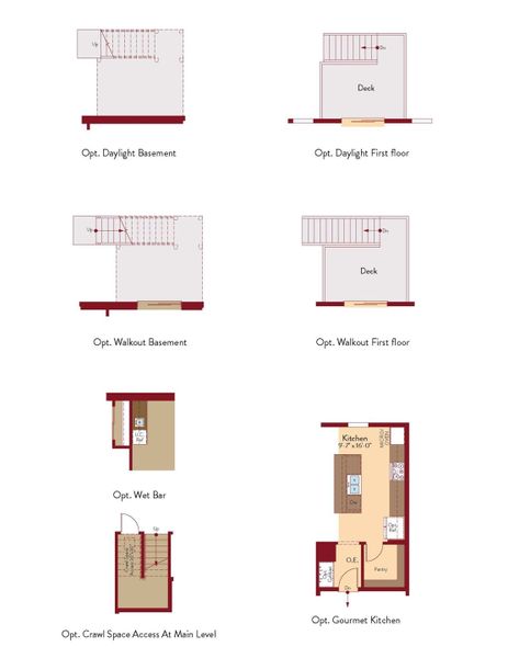 2D floor plan layout for the Elm by View Homes in The Trails at Aspen Ridge-2, Colorado Springs, CO (Image 9).