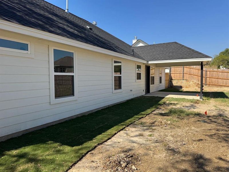 Exterior details and patio area of a home in , Weatherford (Image 25). Exterior details and patio area of a home in , Weatherford (Image 25).