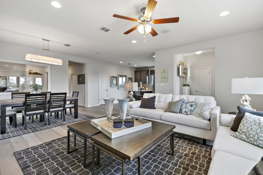 Furnished interior view inside a new home in Trace, San Marcos (Image 29).