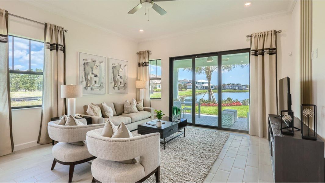 Furnished interior view inside a new home in Tesoro Club, Port St. Lucie (Image 18).